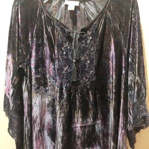 Beautiful purple velvet blouse